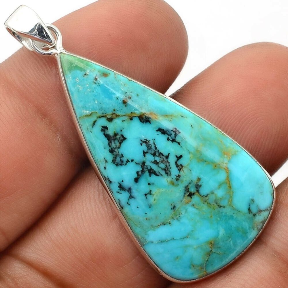 Beautiful Turquoise set Solid Sterling Silver